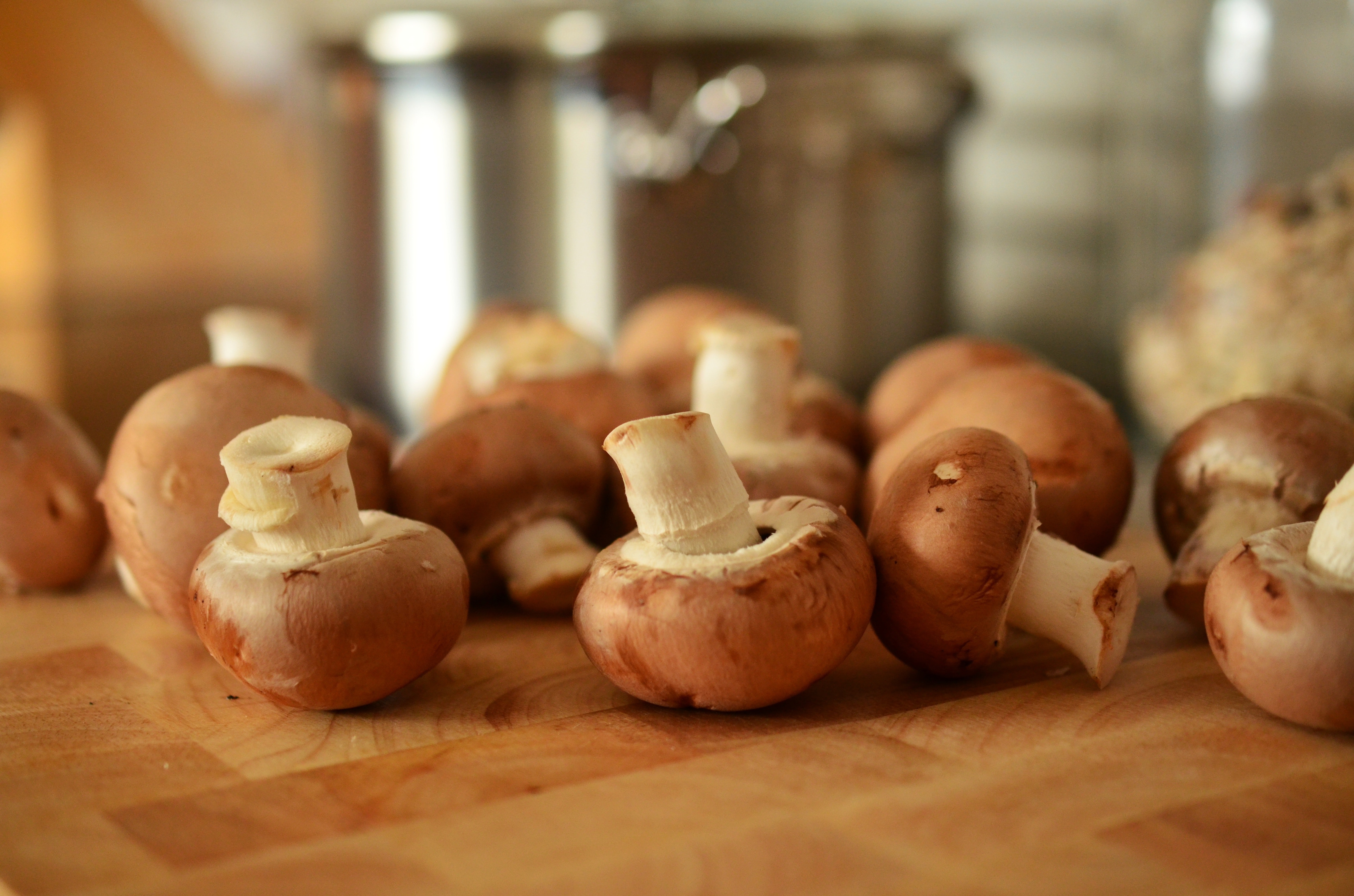 La préparation des champignons sautés à la sauce au vin blanc et à l'ail
