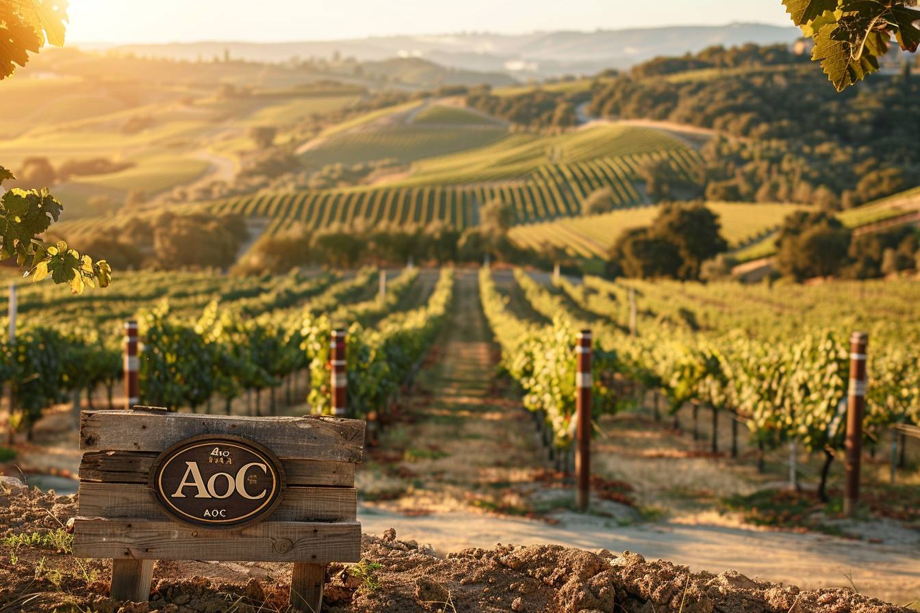 Appellation d'origine contrôlée : vignoble avec des raisins et un fromage artisanal
