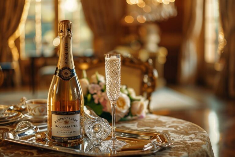 champagne : bouteille de champagne Roederer Cristal élégante et prestigieuse