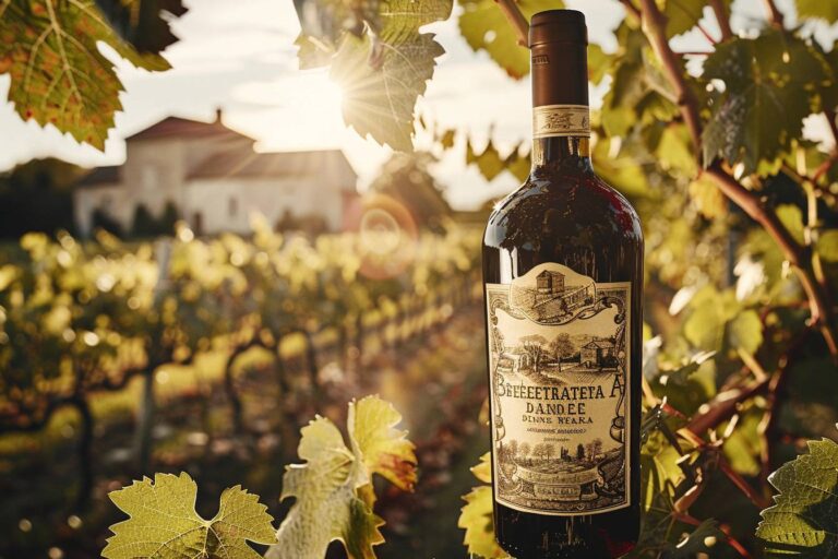 vins de Bergerac : paysages des vignobles à Bergerac avec la rivière Dordogne en arrière-plan