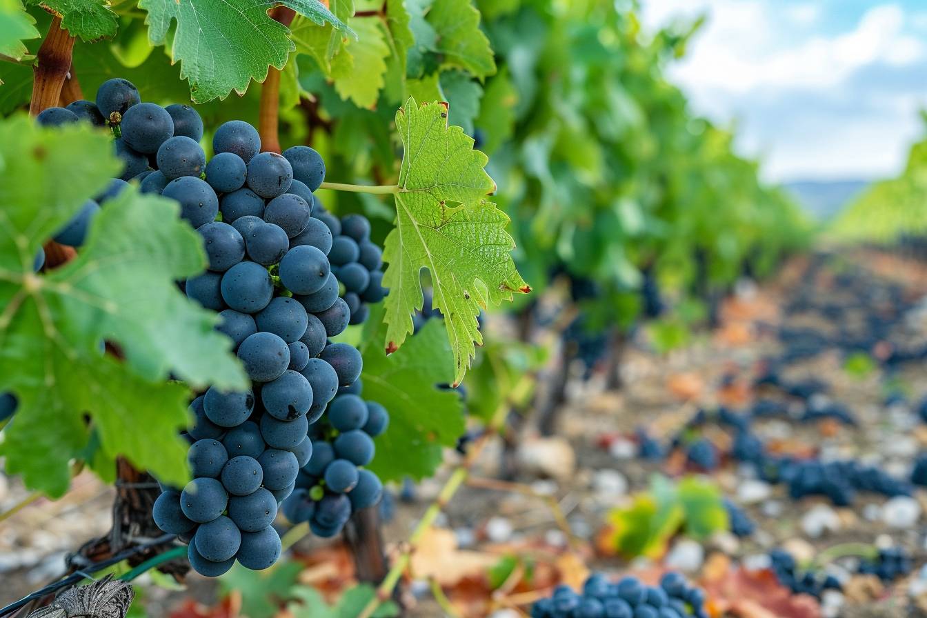 cépages : grappes de raisins variés symbolisant les vins du Val de Loire