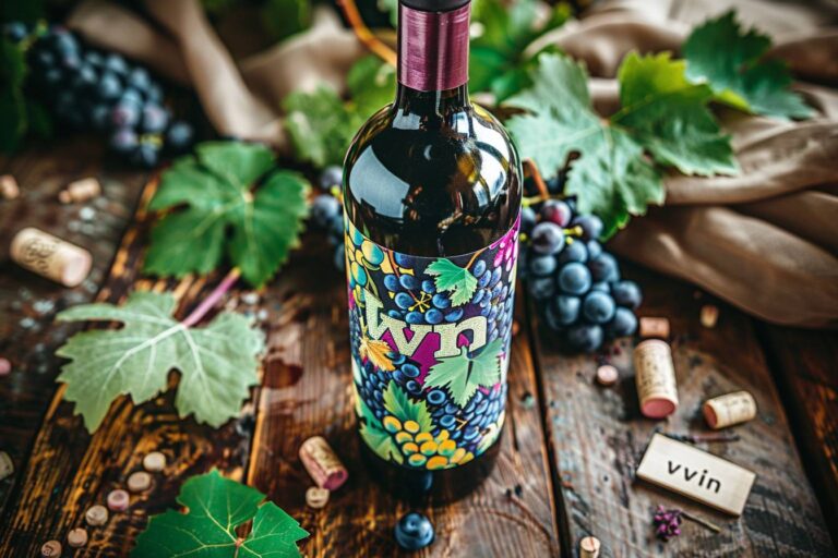 vin : bouteilles de vin avec différents cépages et étiquettes d'appellations