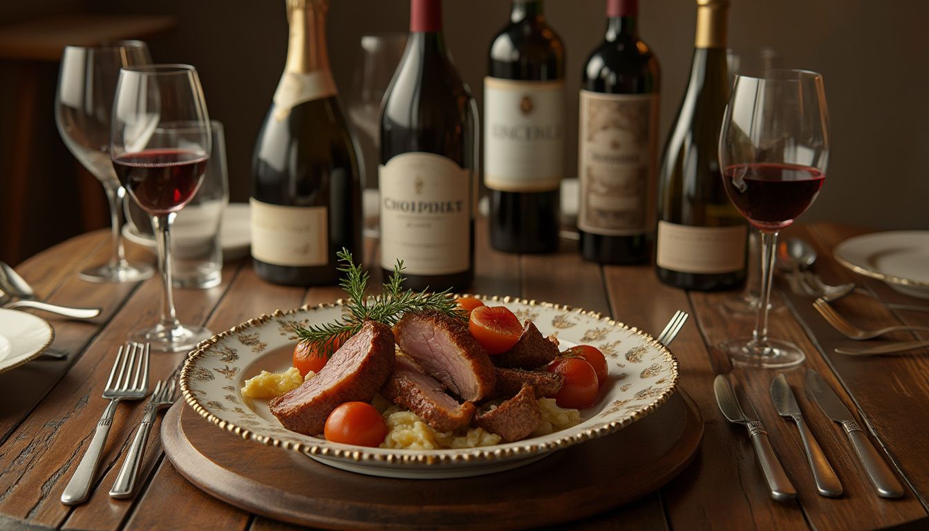 choucroute et vin : assiette de choucroute garnie accompagnée d'un verre de vin blanc d'Alsace
