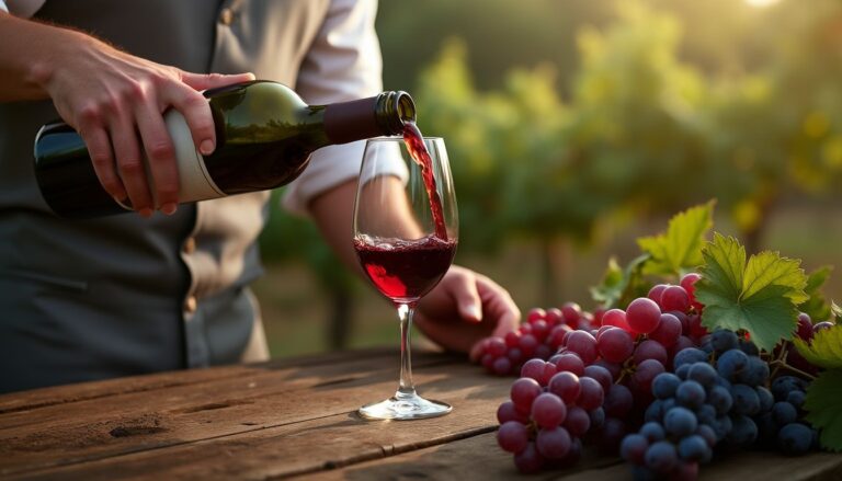 vin sans alcool : bouteille de vin sans alcool avec des ingrédients de cuisine