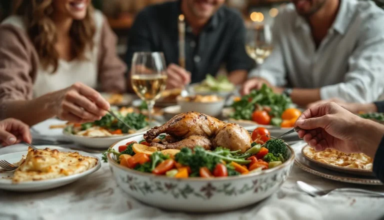 accompagnement canard à l'orange : plat de canard à l'orange avec garnitures variées et colorées