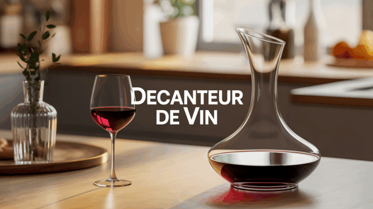 decanteur de vin sur table elegante