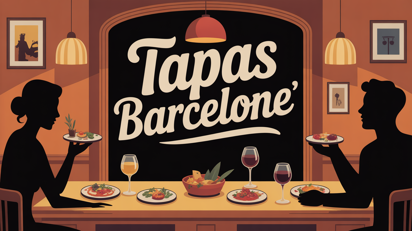 Scène tapas Barcelone comptoir animé