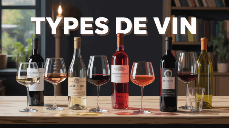 Types de vin verres blancs rouges roses oranges