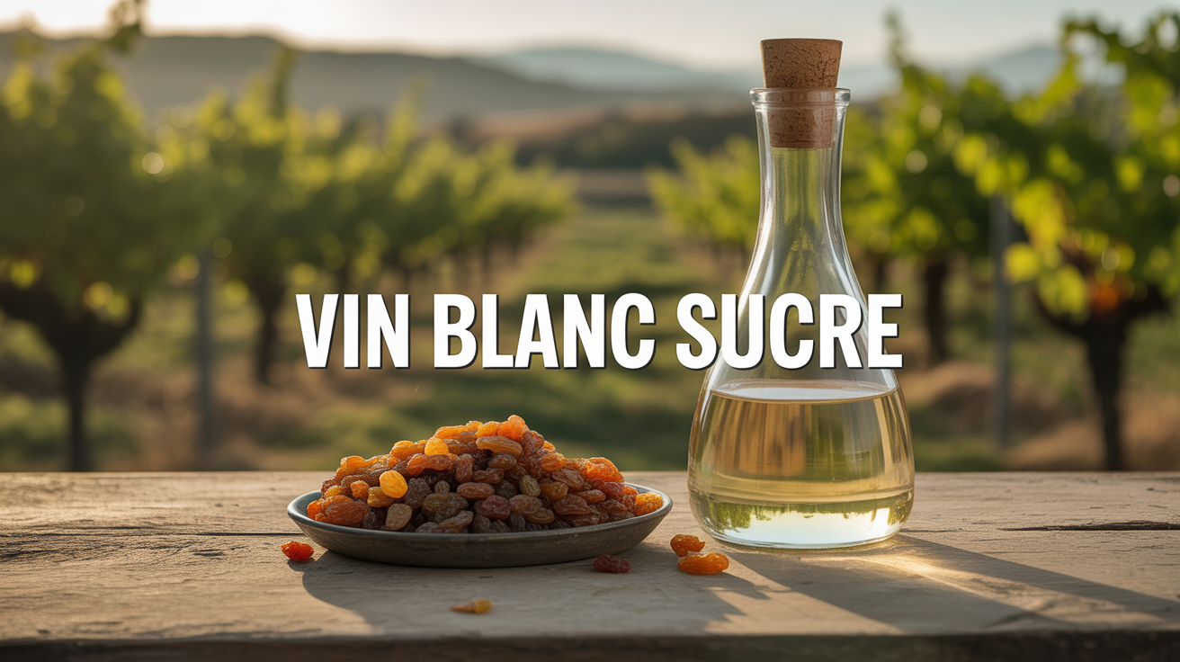 grappe raisins dorés carafe vin blanc vignoble