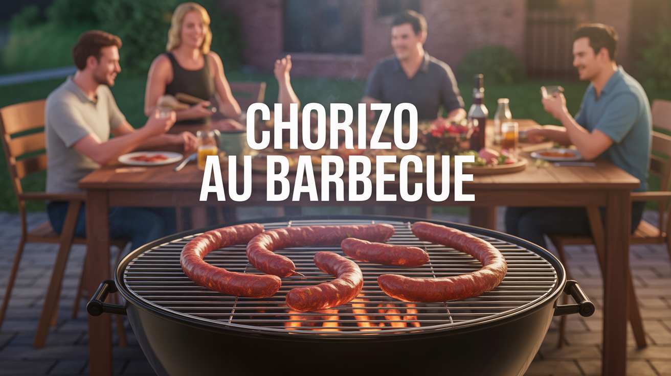 chorizo au barbecue grilles braises ambiance conviviale