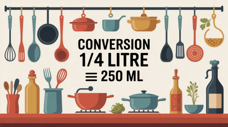 illustration conversion 1 4 l en 250 ml cuisine