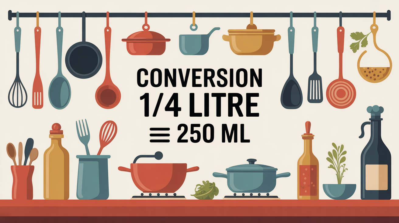 illustration conversion 1 4 l en 250 ml cuisine
