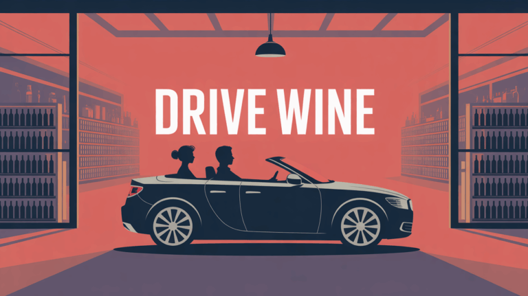 Drive wine devant espace drive caisse vin dynamique