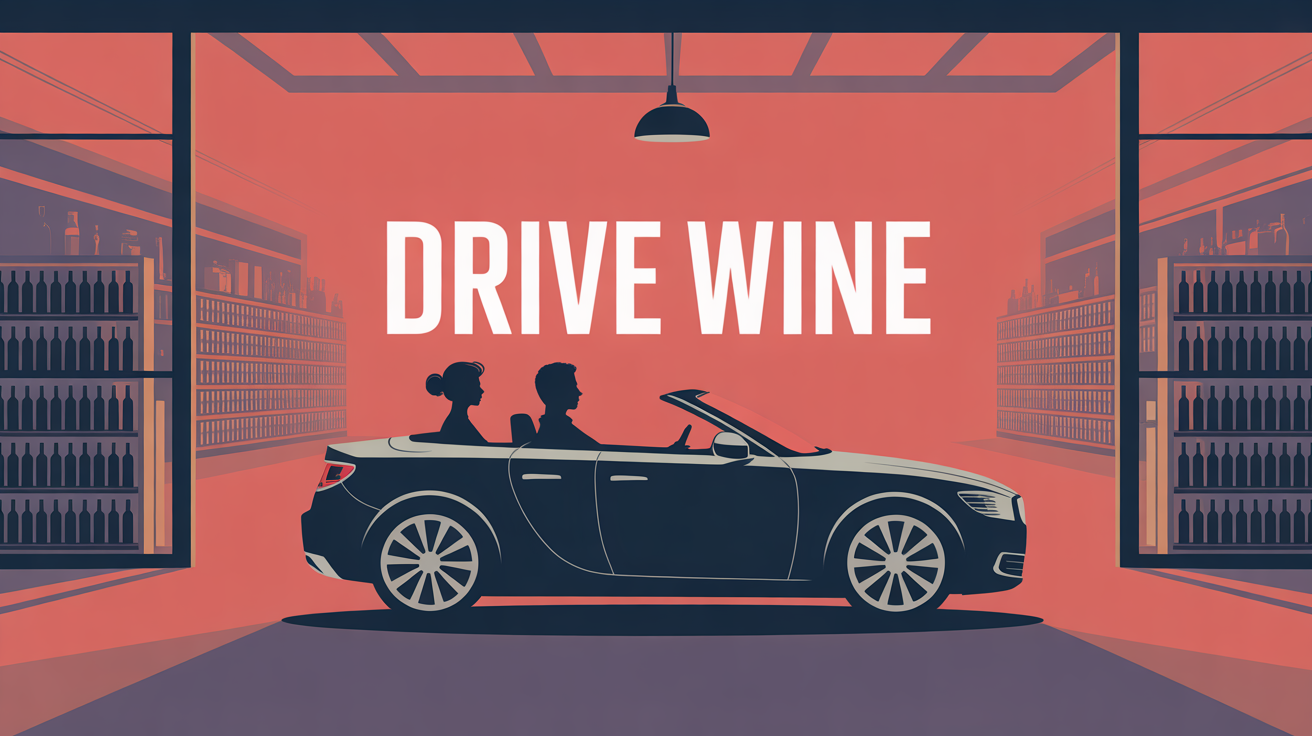 Drive wine devant espace drive caisse vin dynamique