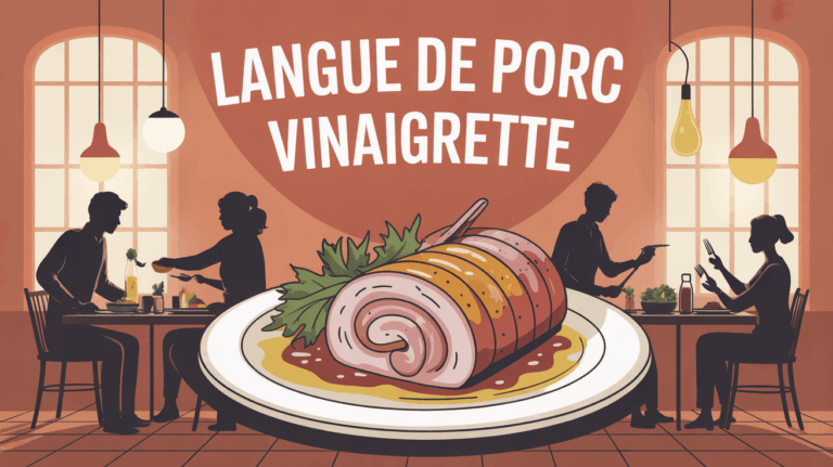assiette langue de porc vinaigrette cuisine conviviale