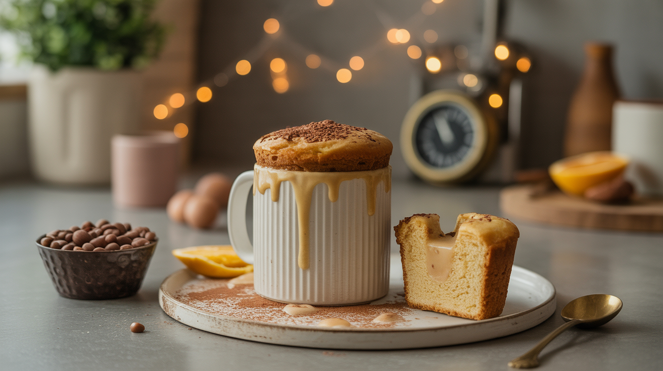 Mug cake beurre de cacahuete rapide micro ondes