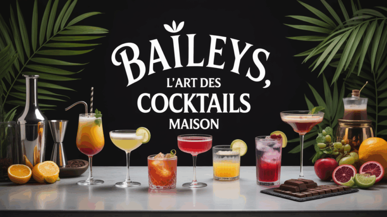 baileys cocktails maison sur table elegante avec accessoires