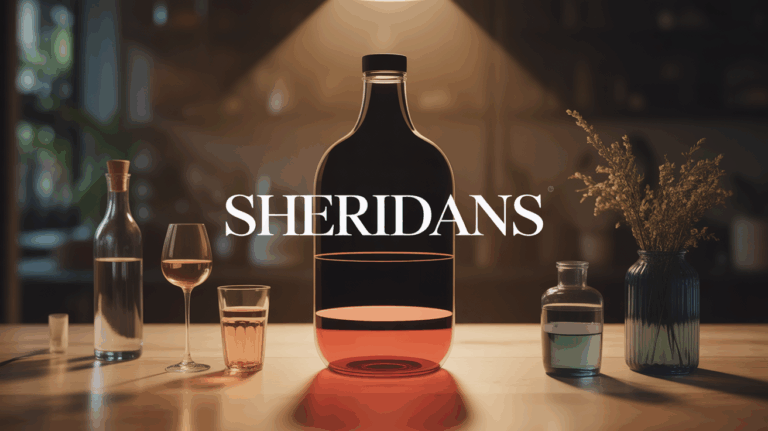 Bouteille Sheridan's double compartiment en dégustation