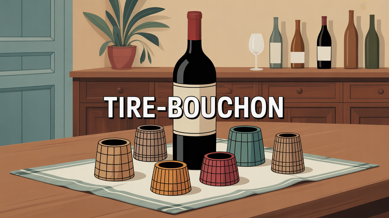 plusieurs tire bouchons variés sur une nappe avec bouteille de vin