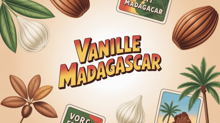 vanille madagascar, gousses, carte, labels qualité
