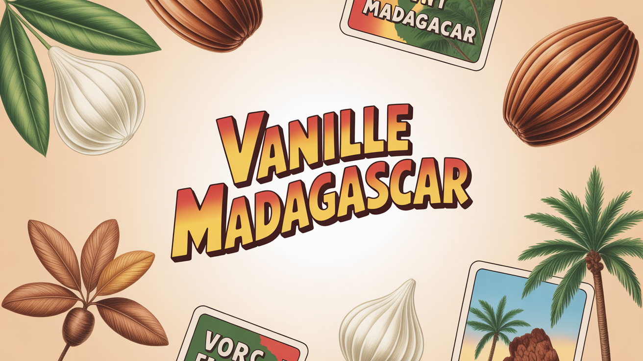 vanille madagascar, gousses, carte, labels qualité