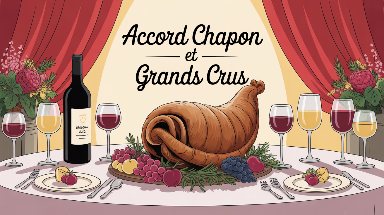 accord chapon grands crus vin table fête