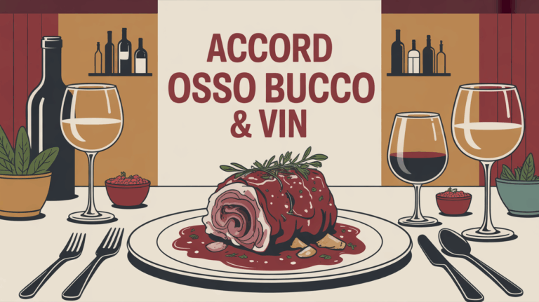 Table conviviale osso bucco vin rouge blanc