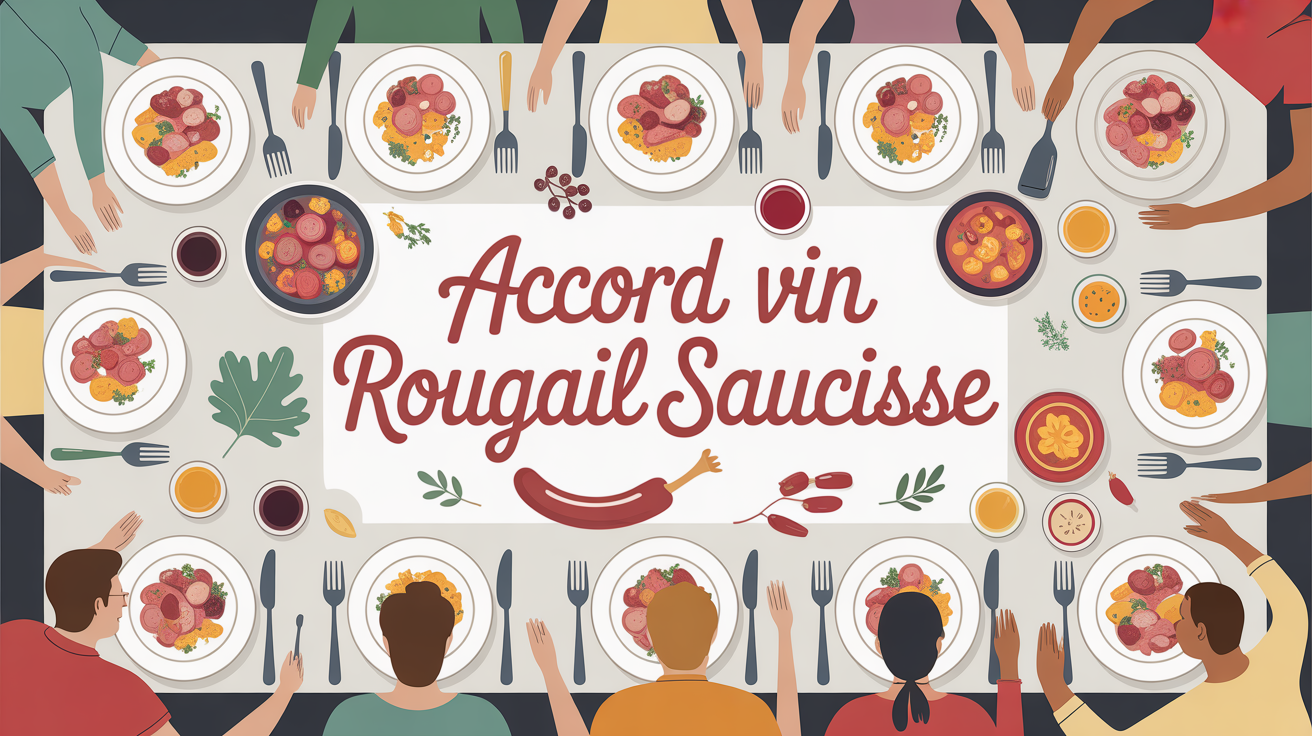 Table conviviale rougail saucisse et vins