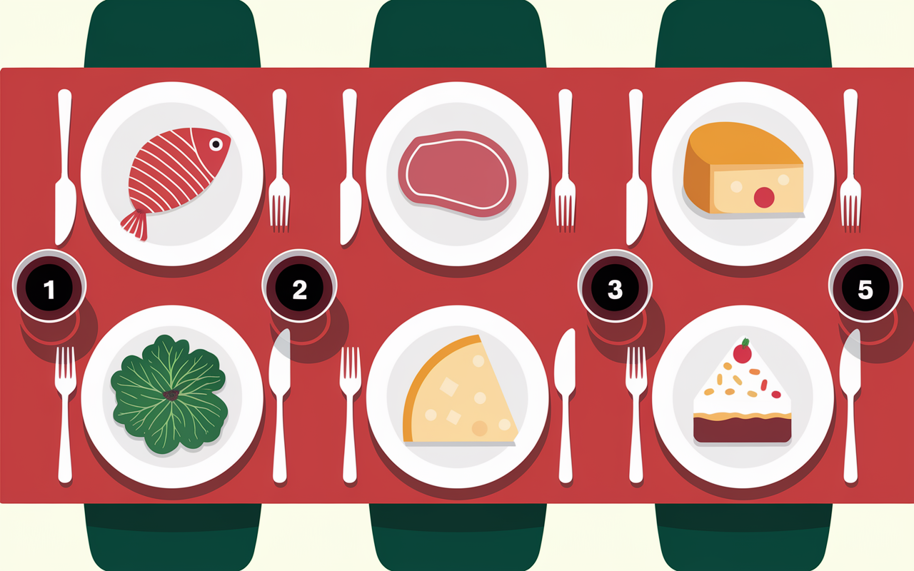 Assiettes variées et vins de château, accords à table