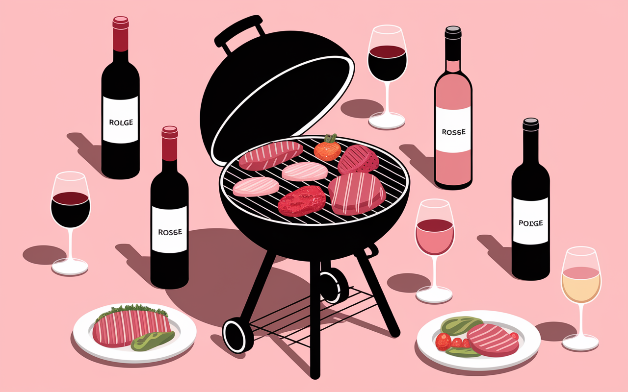 vins barbecue viandes poissons légumes grillés