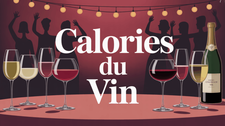 scène élégante de dégustation avec verres de vin et calories du vin