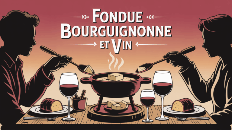 partage fondue bourguignonne vin autour du caquelon
