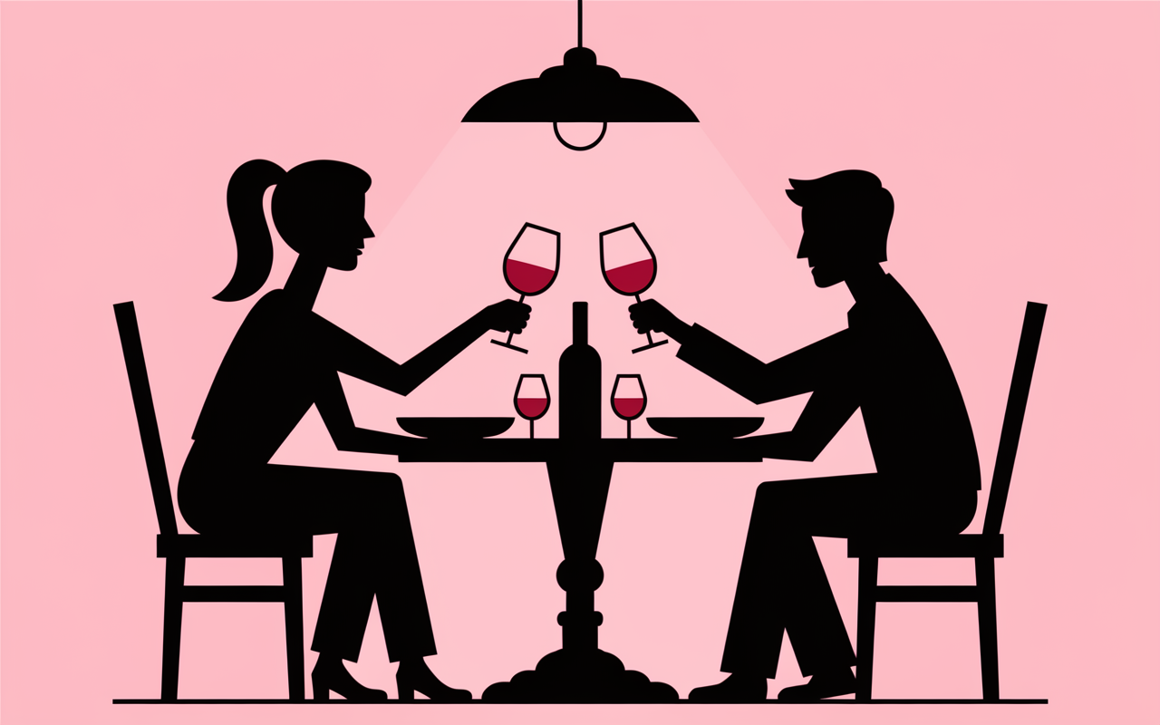 Convivialité autour d'un meilleur vin rouge à table