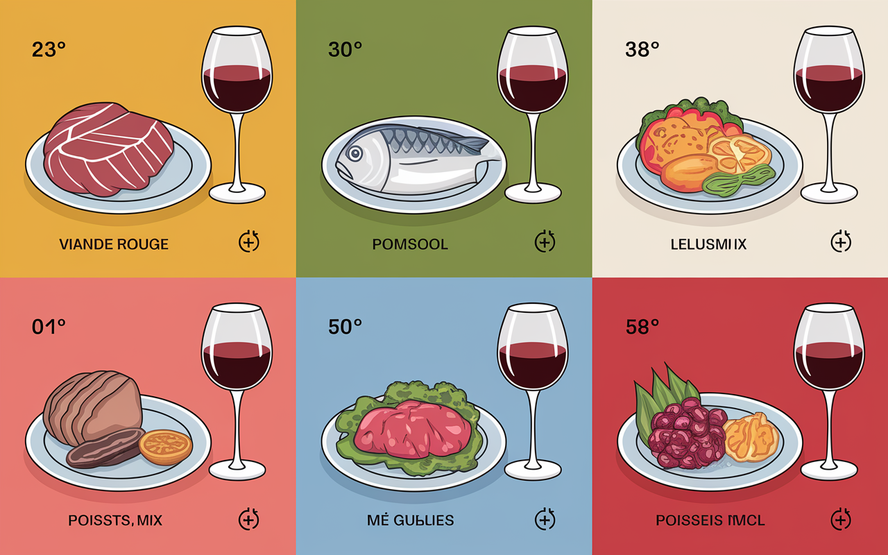 tableau accord pierrade vin temperature