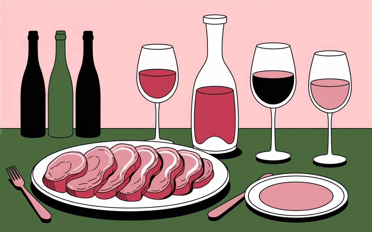 assiette gigot d'agneau flageolets vins rouge blanc rosé