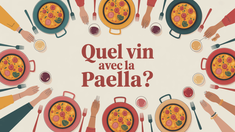 Table conviviale paella et verres, question Quel vin avec la paella