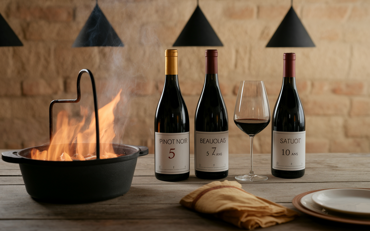 Vin rouge pinot noir beaujolais saint-joseph pot-au-feu accord