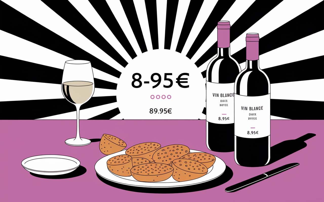 Assiette Saint-Jacques poêlées vin blanc sec chiffres notes prix