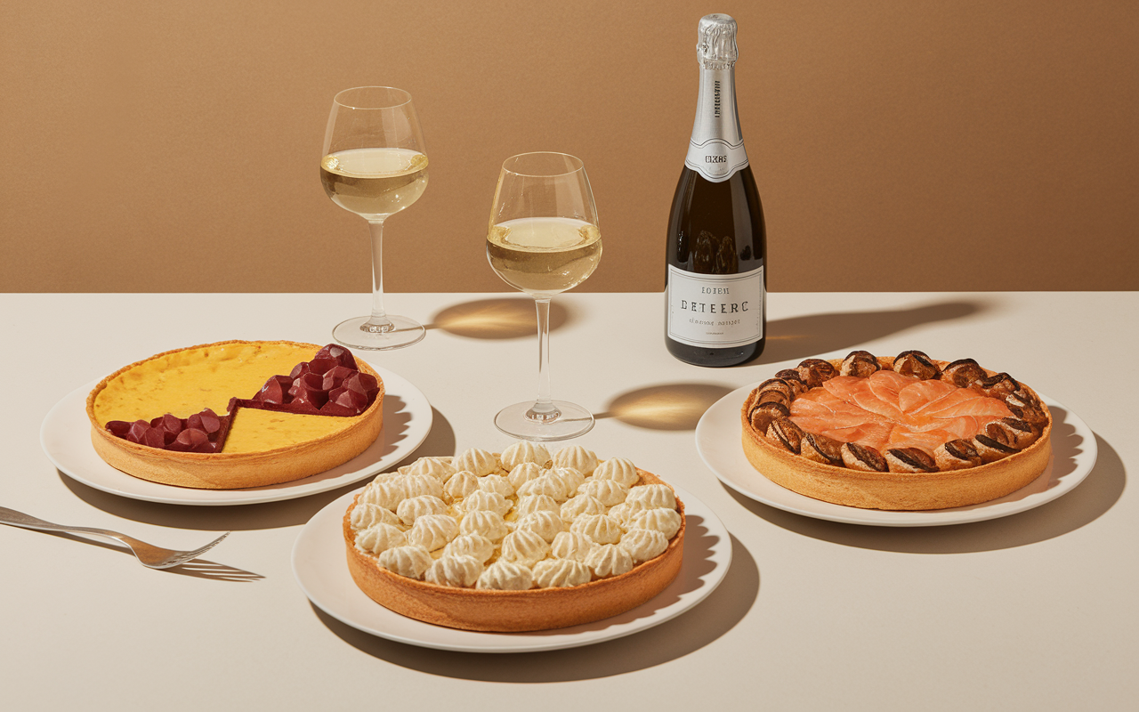 Parts de tarte flambee et vins d'Alsace accords classiques et originaux