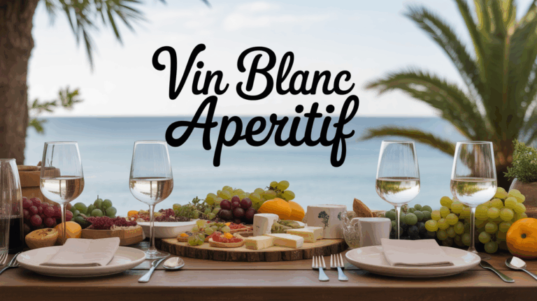 vin blanc aperitif grande table été festive
