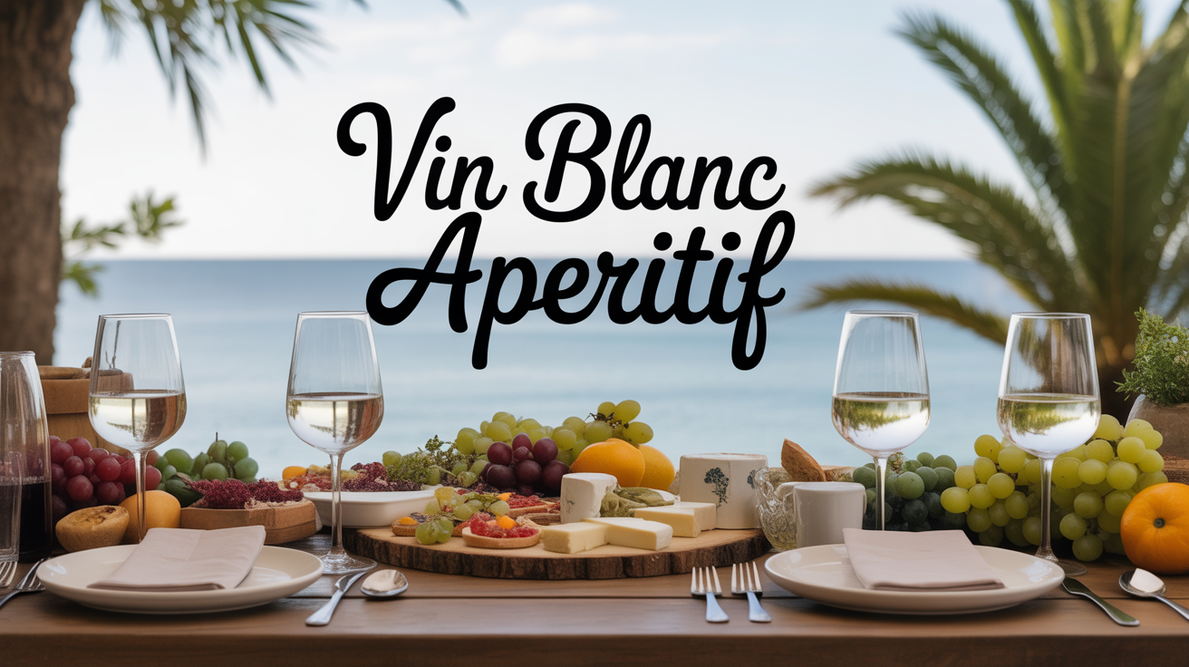 vin blanc aperitif grande table été festive