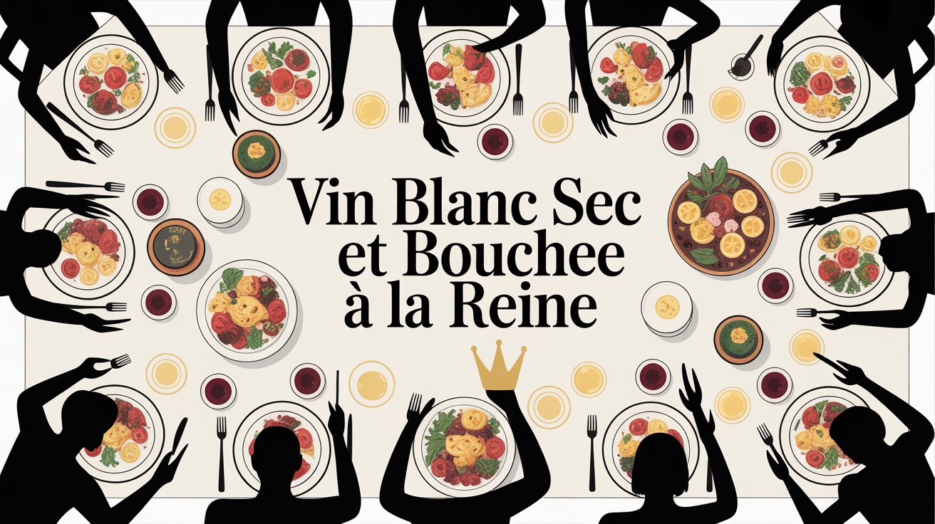 grande table conviviale vin blanc sec bouchee a la reine