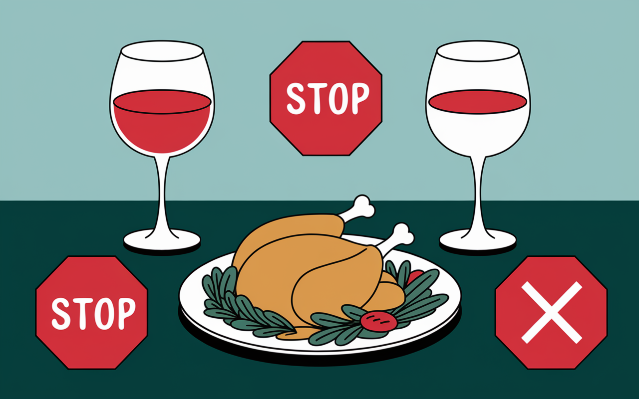 poulet avec erreurs vin rouge blanc, avertissements SEO