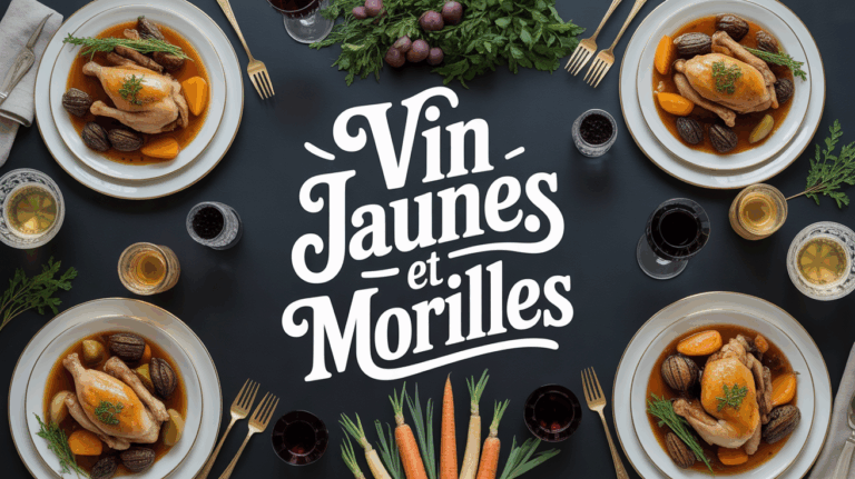 plat vin jaune morilles legumes carottes asperges pommes de terre poireaux