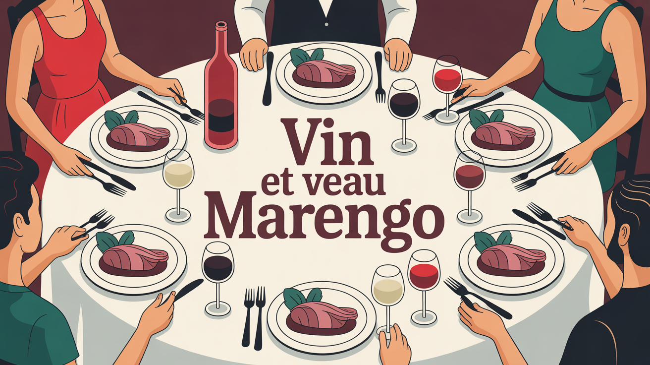 table veau marengo vin rouge blanc rosé ambiance conviviale