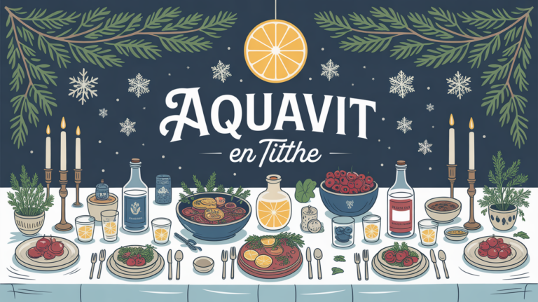 illustration aquavit table conviviale ecos pays nordiques