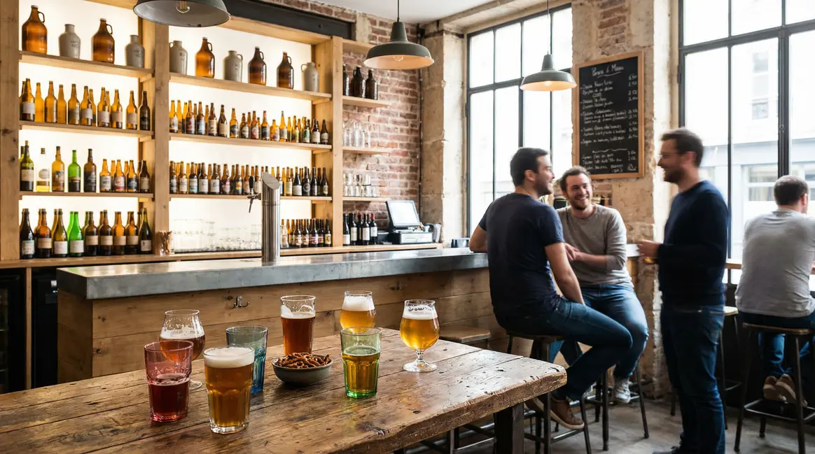Bar français moderne bières artisanales diversité