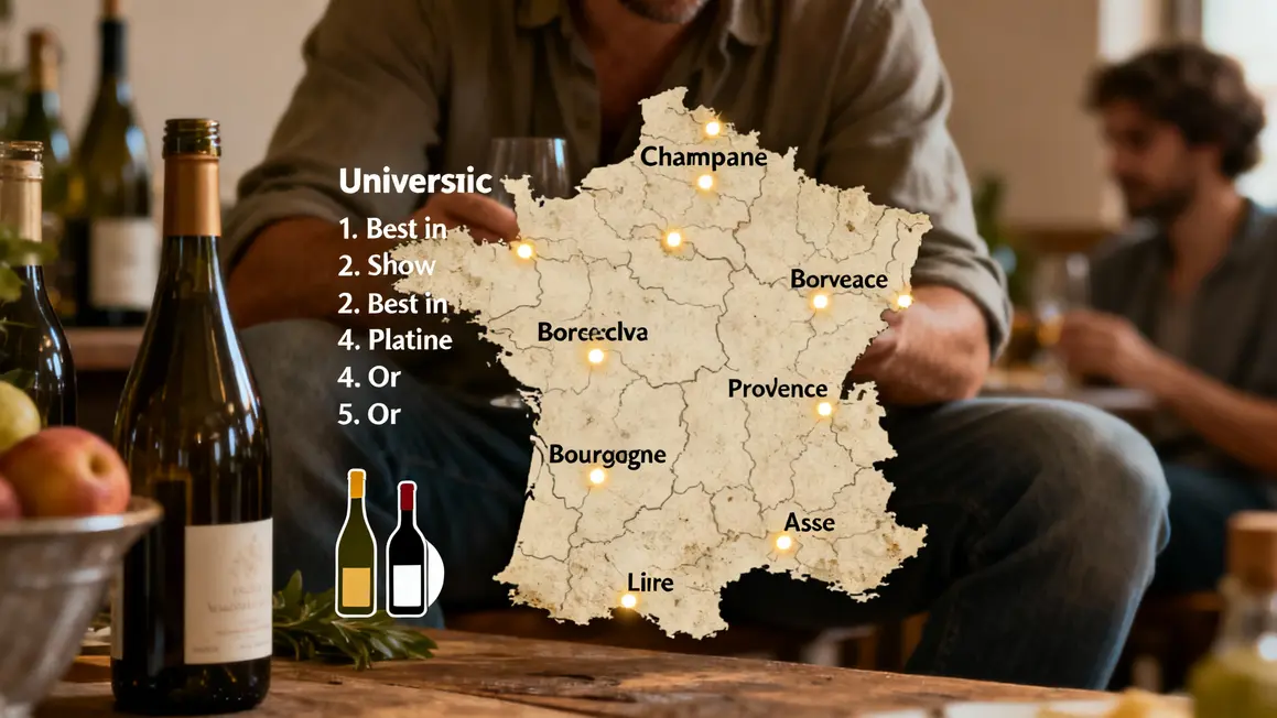 Carte régions France médaillées Decanter 2020
