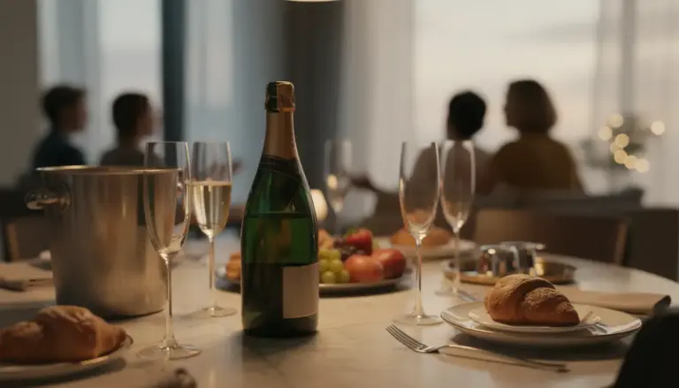 Table conviviale champagne Pol Carson ambiance familiale