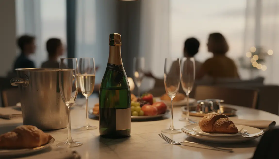Table conviviale champagne Pol Carson ambiance familiale